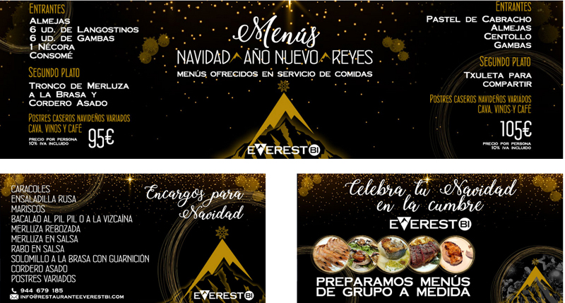 menus navidad estaurante everest bilbao